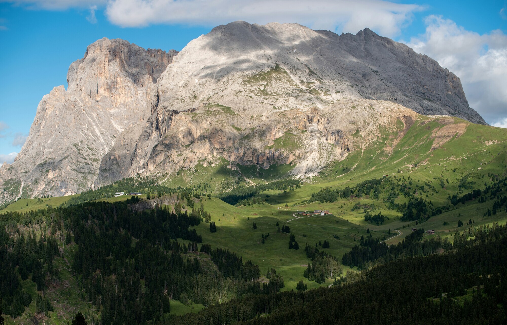 Impressive mountain range in summer